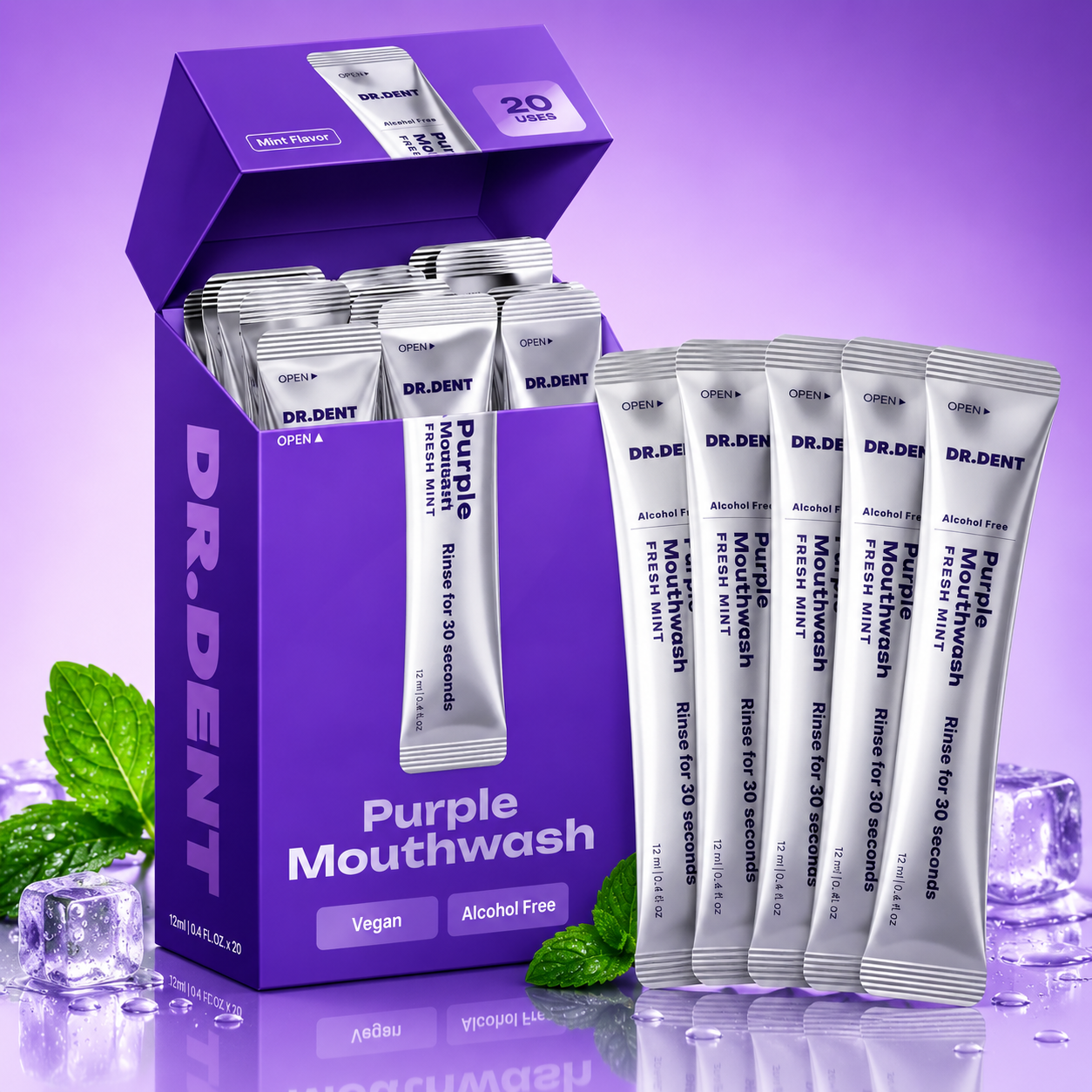 Purple Mouthwash - Sachets 20 Pack
